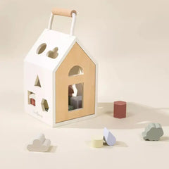 Wooden Shape Sorting House