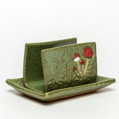 "Mushroom" Ceramic Sponge Holder by White Squirrel Clayworks