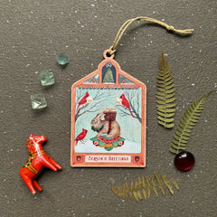 "Season's Greetings" Ornament by Polanshek of the Hills