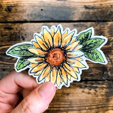 "Sunflower" Vinyl Sticker by SJ Nielsen