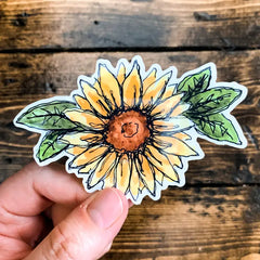 "Sunflower" Vinyl Sticker by SJ Nielsen