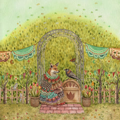 Woodland Homestead: "The Garden" Print by Polanshek of the Hills