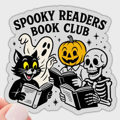 "Spooky Readers" Sticker by Yarnival