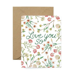 "Love You So" Card by Lana's Shop