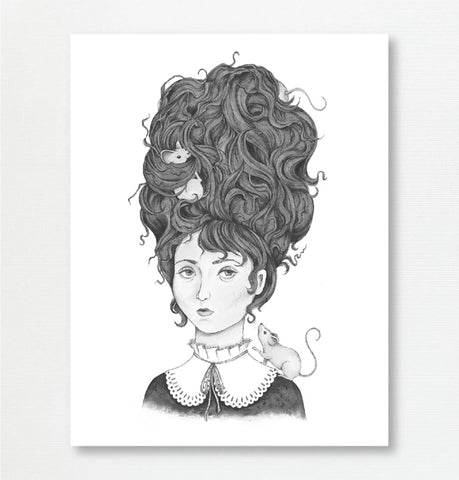 "Rat Girl" Print by Fox & Fables