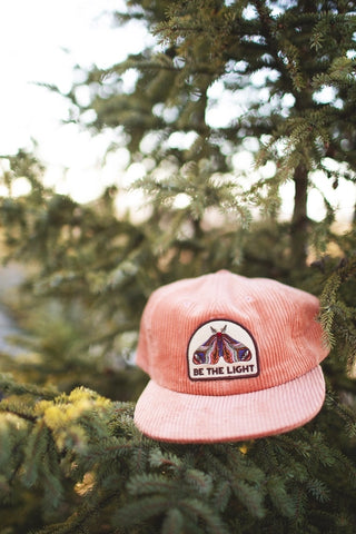 "Be The Light" Corduroy Moth Adult Hat by Trek Light