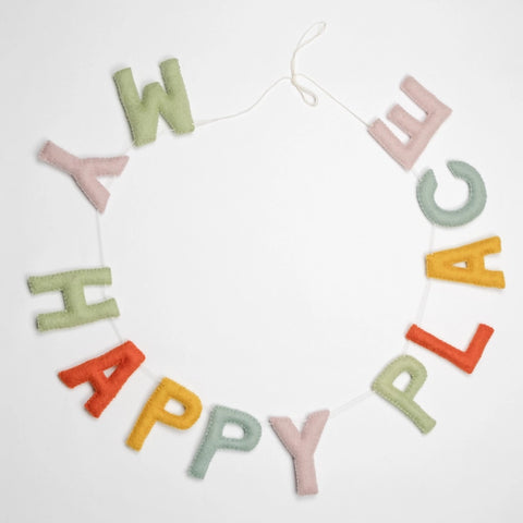 "My Happy Place" Felt Garland by The Winding Road