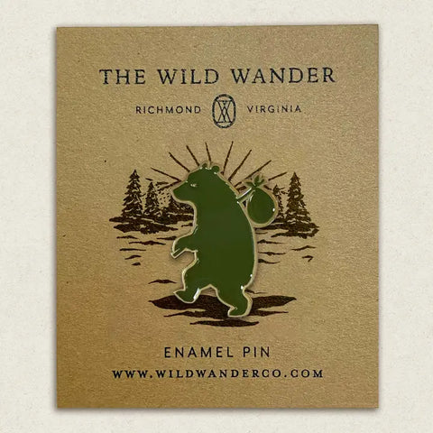 "Wander Bear" Enamel Pin by The Wild Wander