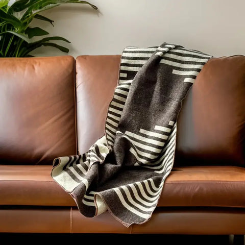 "Coffee" Andean Alpaca Wool Blanket by Alpaca Threadz