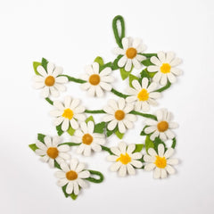 "White Daisy" Felt Garland by The Winding Road