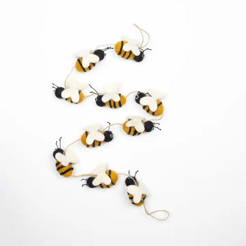 Honey Bee Felt Garland by The Winding Road