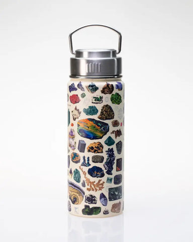 Gems + Minerals Print Vacuum Insulated Water Bottle