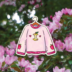 Apple Sweater Sticker by Everyday Antonia Mae