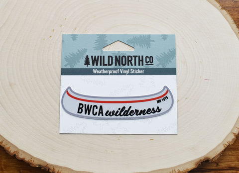 "BWCA Wilderness" Canoe Sticker- Wild North Co.