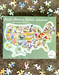 "Birds & Blooms Across America 300 Piece Puzzle" by 1Canoe2