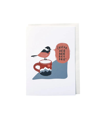 "Chickadee" Greeting Card by Schaefer Design Co.