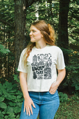 "Lincoln Park Craft District" Adult Women's Cropped T-Shirt by North & Shore