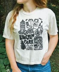 "Lincoln Park Craft District" Adult Women's Cropped T-Shirt by North & Shore