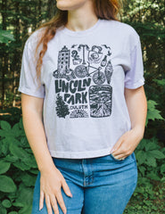 "Lincoln Park Craft District" Adult Women's Cropped T-Shirt by North & Shore