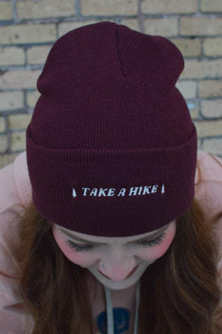 "Take A Hike" Embroidered Beanie by North and Shore