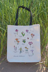 Minnesota Wildflowers Book Bag Tote