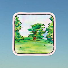 "Greenscape" Sticker by Everyday Antonia Mae