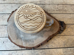 "Glass Mug with Engraved Lid" 2nd Edition by Handmade by Hammero