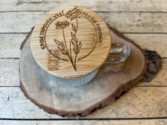 "Glass Mug with Engraved Lid" 2nd Edition by Handmade by Hammero