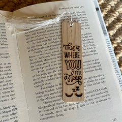 "Wooden Engraved Bookmarks - Gift for Book Lovers" Bamboo by Handmade by Hammero
