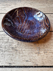 "Brown Wood Grain" Trinket Dish by Alabaster North Ceramics