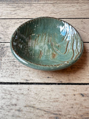 "Green Wood Grain" Trinket Dish by Alabaster North Ceramics