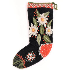 Edelweiss  Design Wool Knit Christmas Stocking