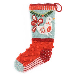 Dove Design Wool Knit Christmas Stocking