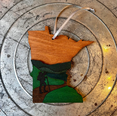 Wood Minnesota Ornaments