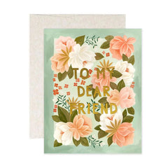 “Dear Friend” Spring Floral Card by 1Canoe2