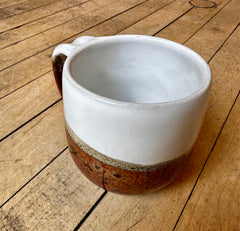 Cassidy Lynne Rude Pottery - White and Rusty Copper Mug