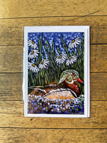 "You're a Daisy If You Do" Wood Duck Card by Aaron Kloss