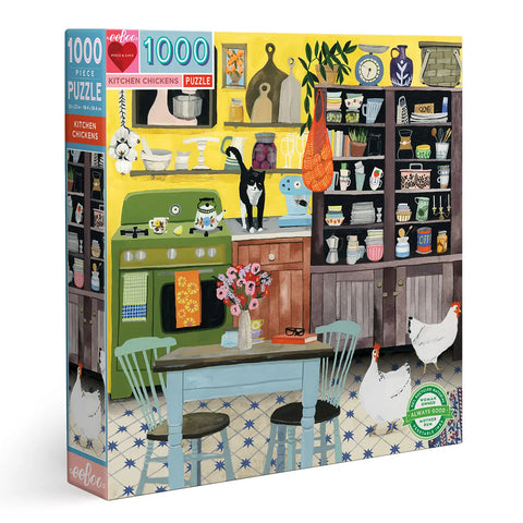“Chicken Kitchen” 1000 Piece Puzzle- Eeboo Piece & Love