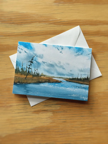 "Tailwind" Greeting Card by Katie Bromme Watercolor