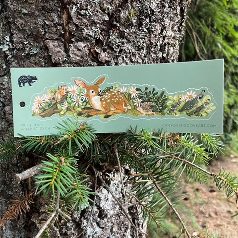 Daisy Fawn Wrap Sticker by Canyon and Cove