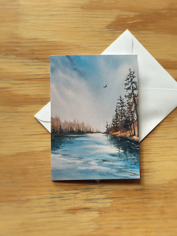 "Homecoming" Greeting Card by Katie Bromme Watercolor