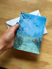 "Farewell Fireweed" Greeting Card by Katie Bromme Watercolor