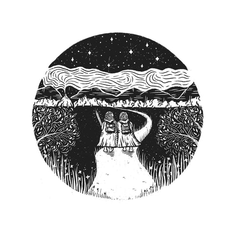 "Frodo & Sam” The Hobbits of J. R. R. Tolkien - Print by Ann Brennan Design