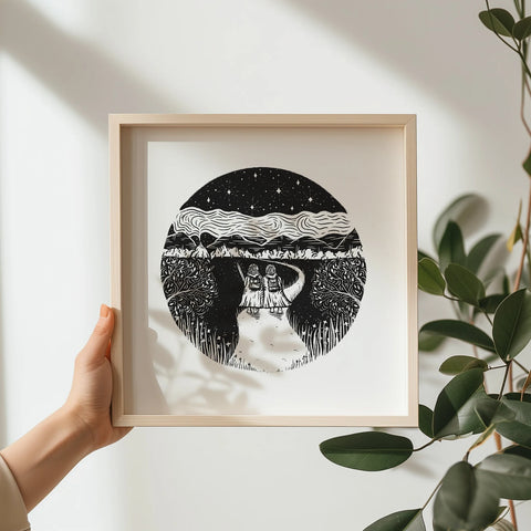 "Frodo & Sam” The Hobbits of J. R. R. Tolkien - Print by Ann Brennan Design