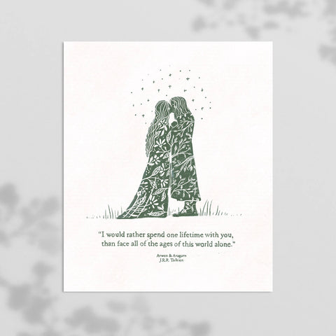 "Arwen & Aragorn" Print by Ann Brennan Designs