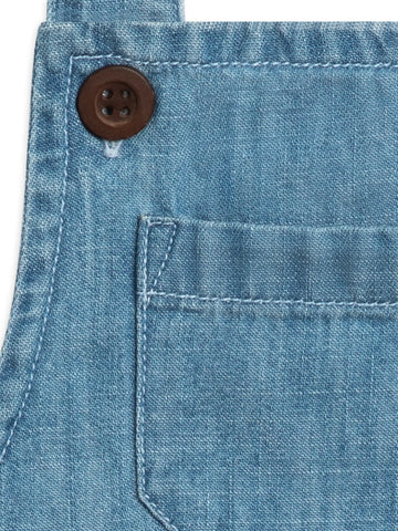 Noe Chambray Bubble Overalls by Colored Organics