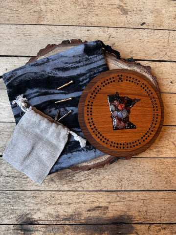 "Minnesota Agate" Cribbage Board by North Country Crafts