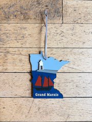 Minnesota Laser Cut Ornaments - 4” by Knit and Nailed