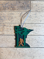 Minnesota Laser Cut Ornaments - 4” by Knit and Nailed