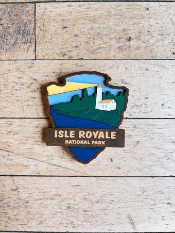 Arrowhead Badge Magnet 3" by Knit and Nailed